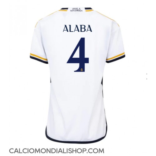Maglie da calcio Real Madrid David Alaba #4 Prima Maglia Femminile 2023-24 Manica Corta